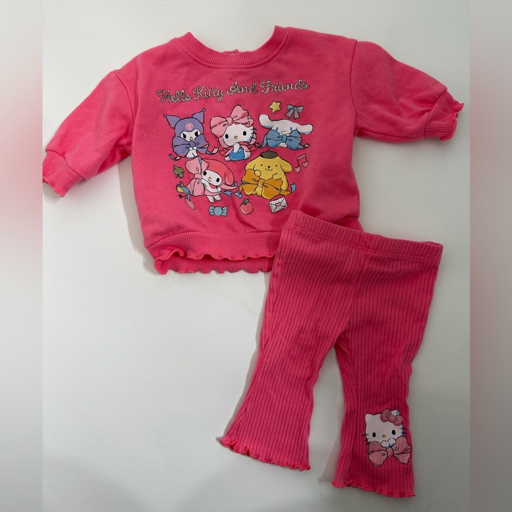 Hello Kitty Pink Toddler Set 0-3 Months